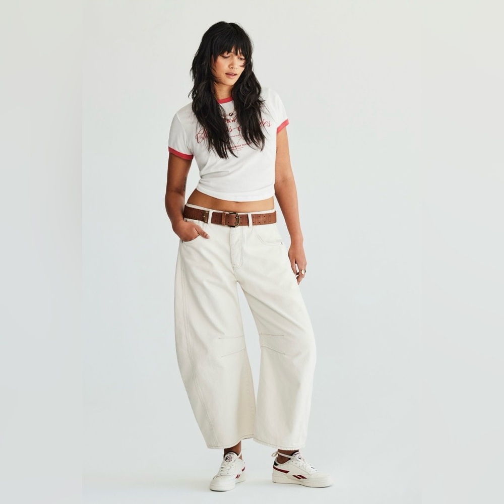Free People Good Luck Barrel Jeans